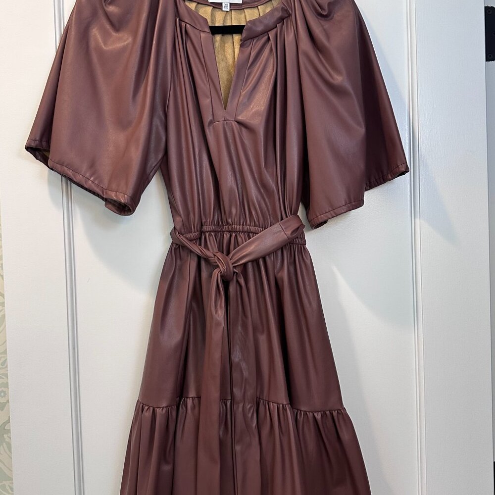 Willa Story Faux Leather Dress